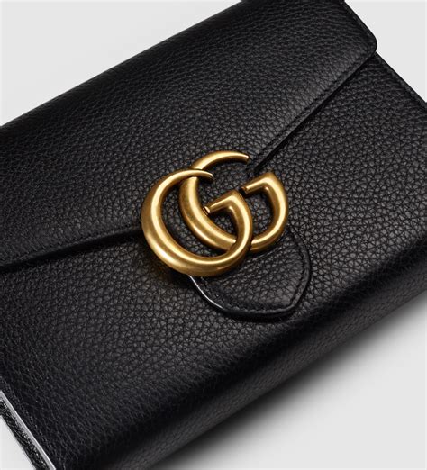 gucci gg debossed leather wallet|gucci marmont leather wallet.